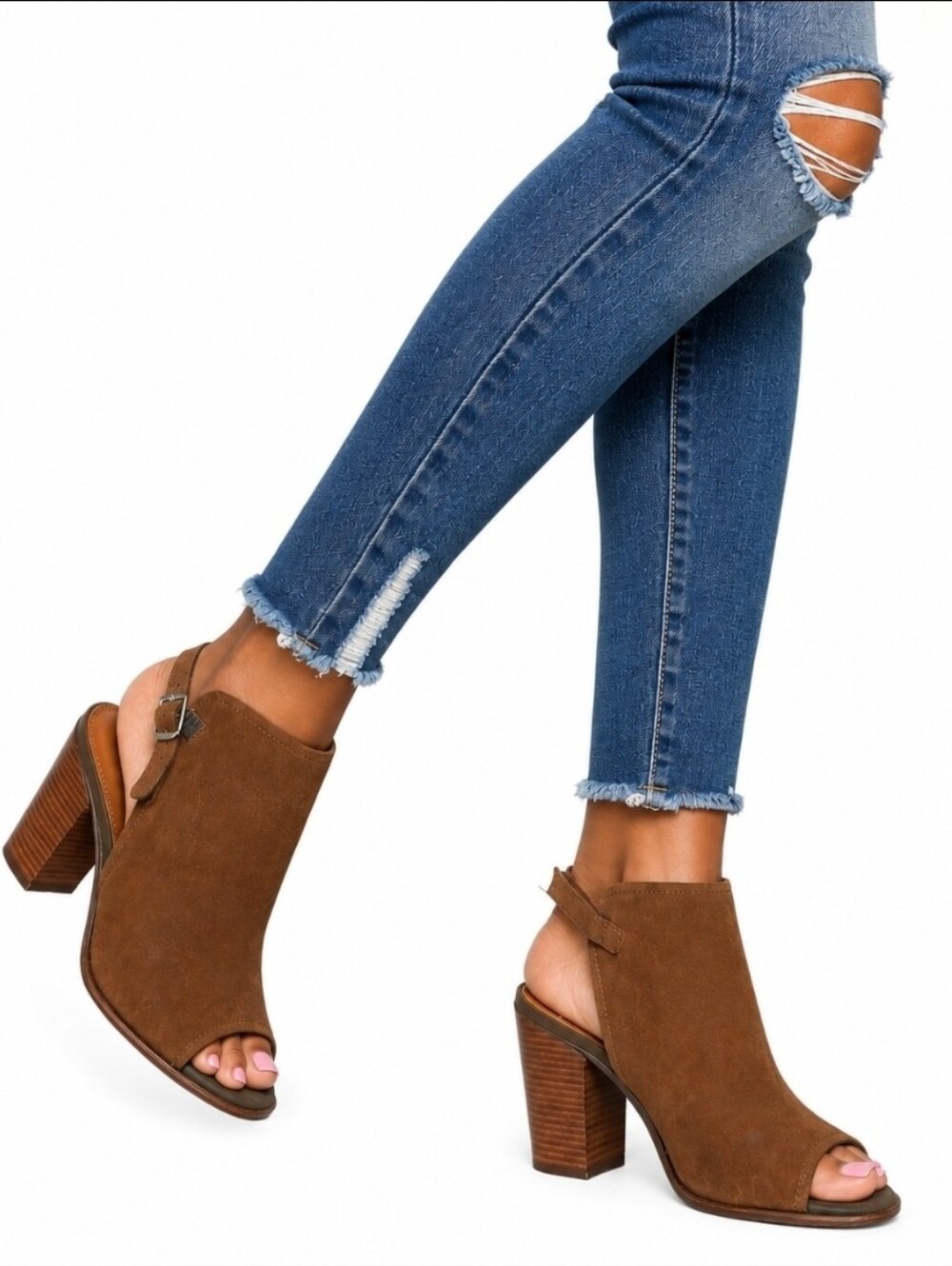 Lucky Brand Women's Tan Peep-Toe Heeled Sandals Size 11